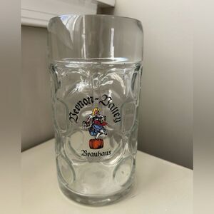 Bernon Balley Brauhaus Dimpled Glass Beer Stein Mug Collectible Octoberfest